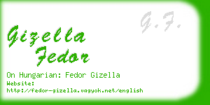 gizella fedor business card